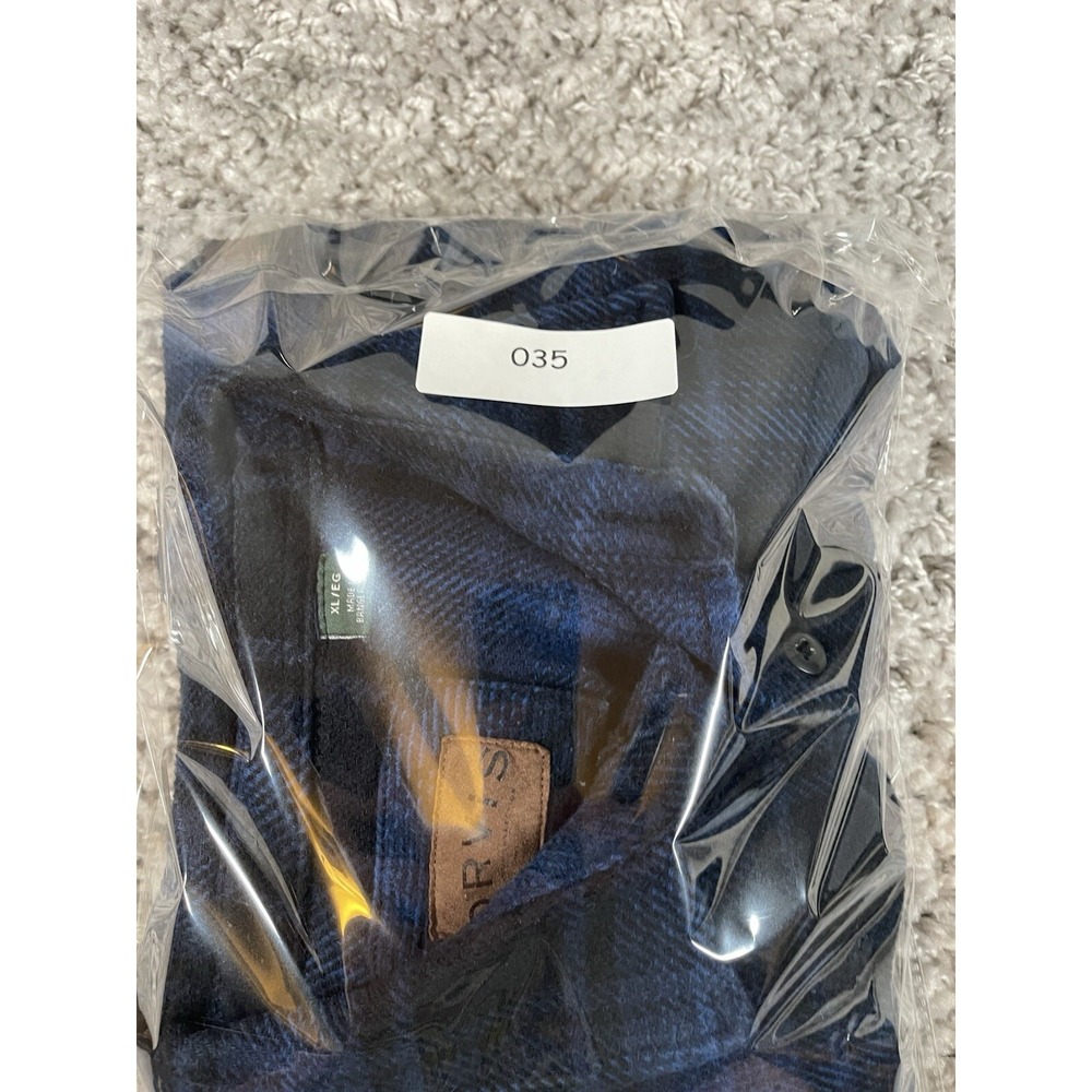 ORVIS Big Bear Flannel Shirt Jacket Shacket Mens XL Blue Plaid Heavy Weight‎ - Picture 15 of 15